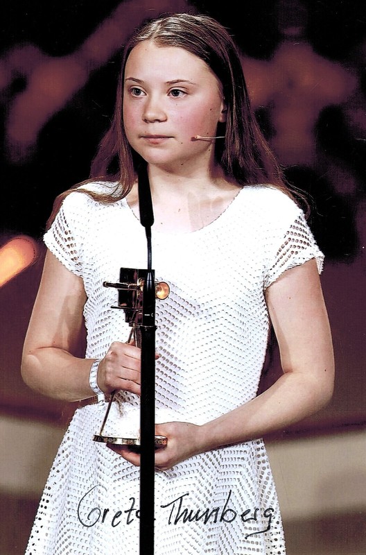 Greta Thunberg - Original Handsigniertes Autogramm Auf Foto 10x15 (824)