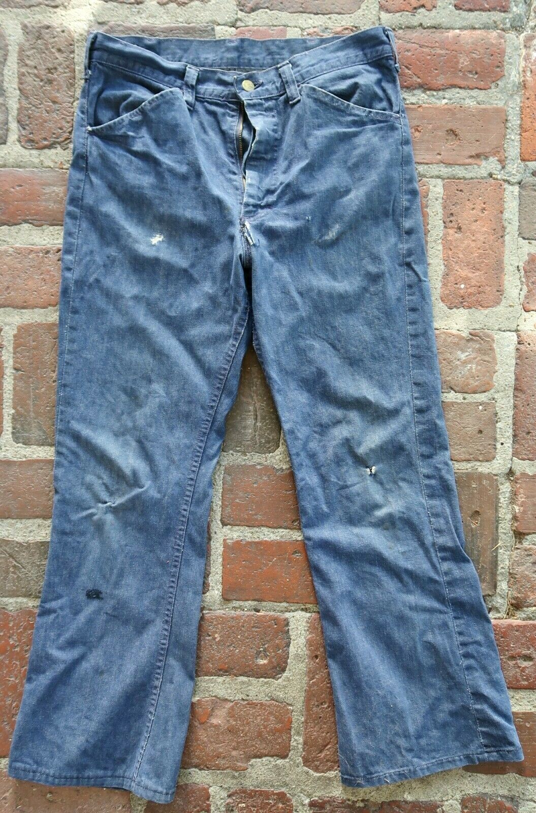Vintage 1970s LEE Bootcut WORK JEANS 32 x 28 - Indigo Blue