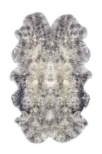 Градиентный серый коврик с животным принтом