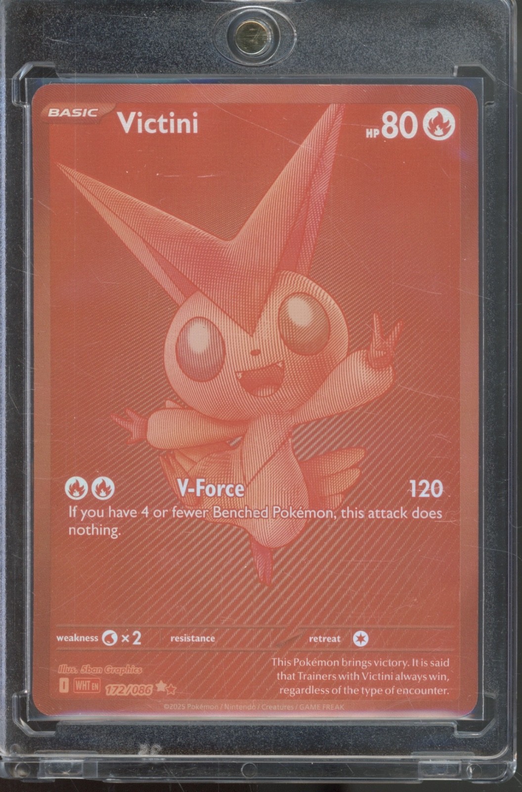 2025 Pokémon Holo Red Flare Full Art Victini 172/86