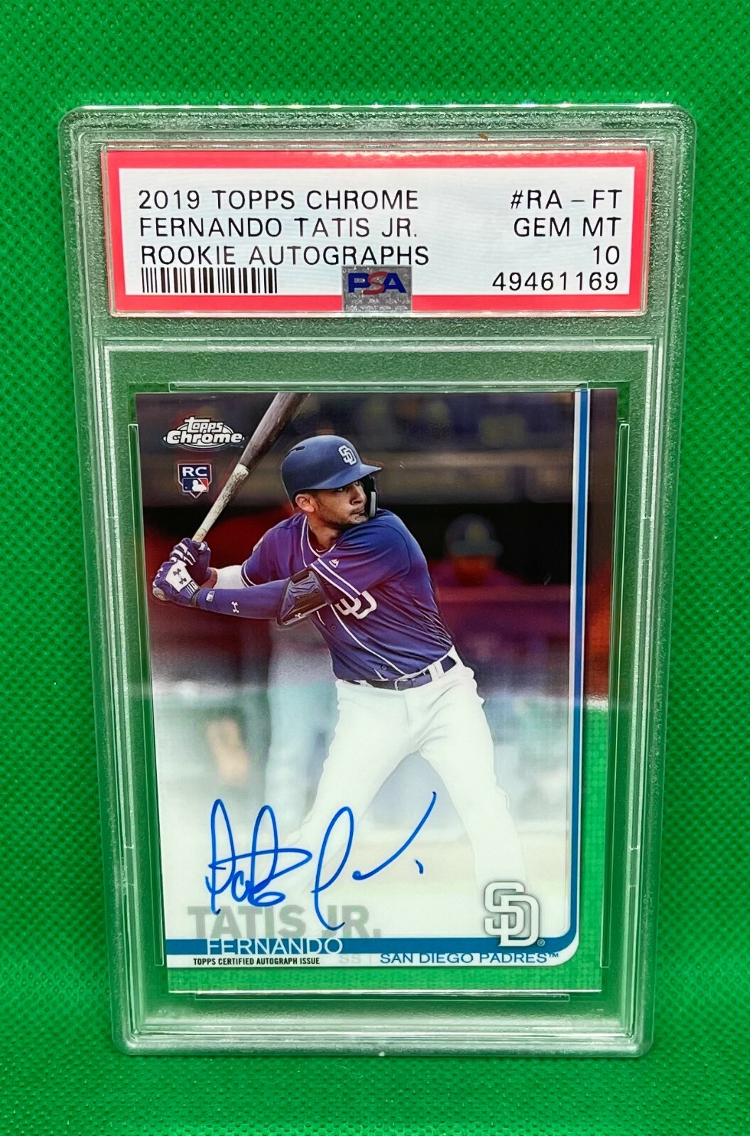 2019 TOPPS CHROME FERNANDO TATIS JR. AUTO ROOKIE RC #RA-FT