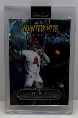 Jalen Milroe 2024 Wild Card Haunted Hits Monster Hunt Zombie #D 1/2