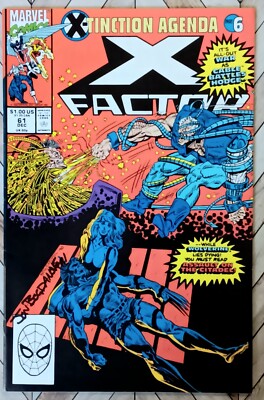 X-Factor #61 - VF - 1990 - Marvel - Extinction Agenda - Signed by Bogdanoveri  