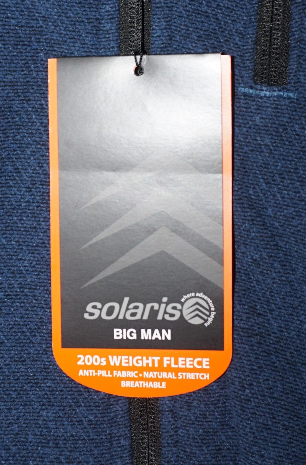 Solaris Mens 200's Fleece Full Zip Jacket BIG 2X Stretch Blue NWT