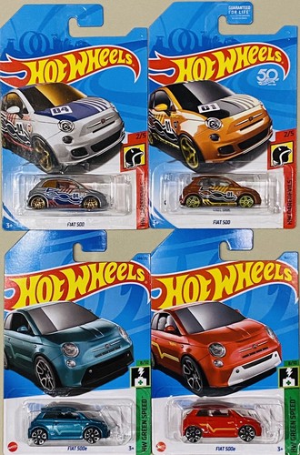 ミニカー FIAT 500 HW DAREDEVILS 11 Hot Wheels HW Daredevils Fiat 500 2/5 BLUE 50th Year Model