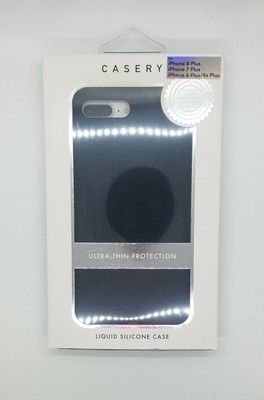 Casery  iPhone Black Liquid Silicone Case Ultra Thin iPhone 8P 7P 6P 6s Plus