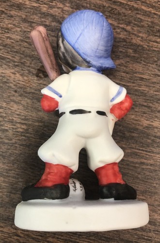 vtg Lefton porcelain China APRIL BIRTHDAY BOY Baseball Player Figurine topper