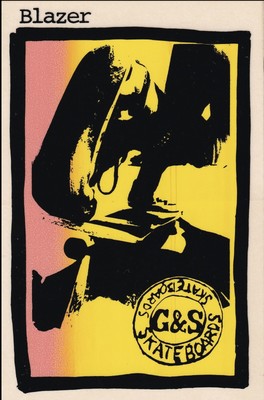 VTG 1980s G&S Skateboards Blazer Yellow Sticker-Powell Peralta SMA Santa Cruz
