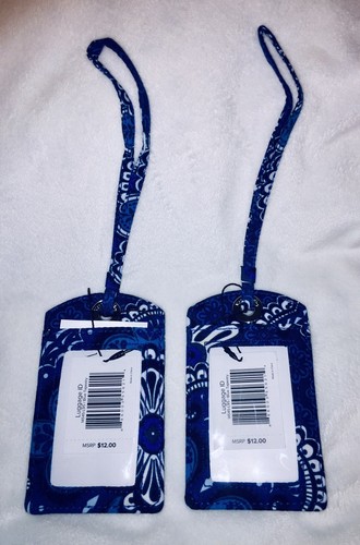 NWT Vera Bradley Luggage Tag ID in Blue Tapestry