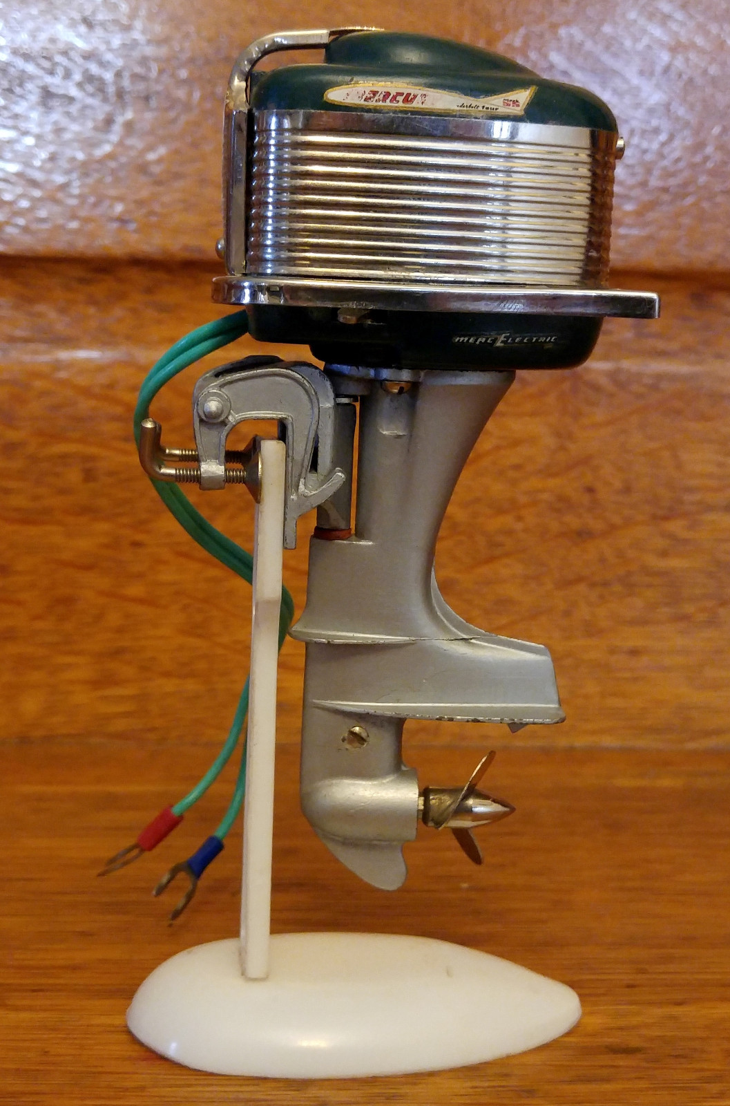 Vintage Mercury Mark 55 Thunderbolt Four Toy Outboard Boat Motor w/ Stand