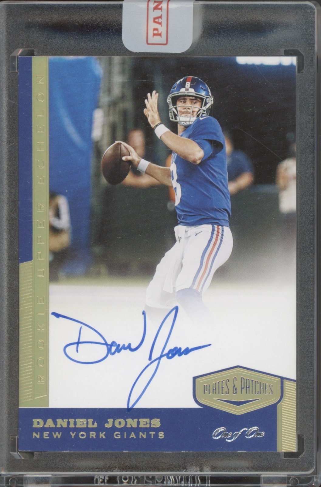 2019 Plates & Patches Rookie Upper Echelon Daniel Jones 1/1 RC Auto Autograph