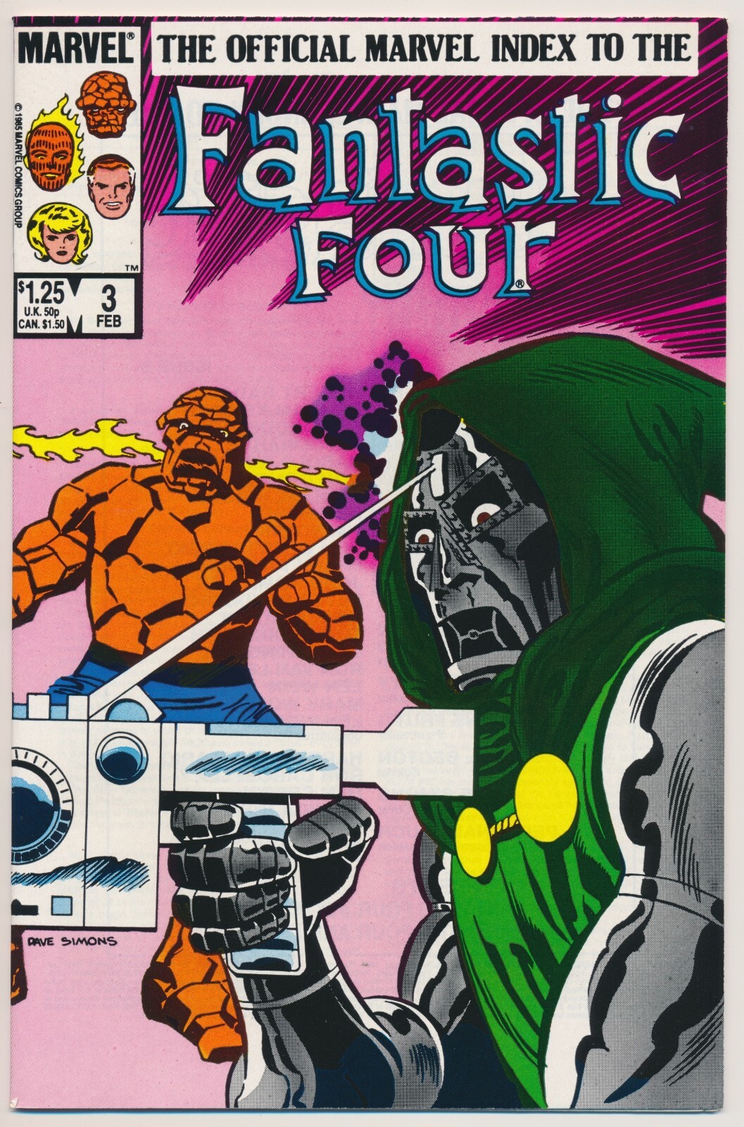Fantastic Four #3 Comic Book (Official Marvel Index