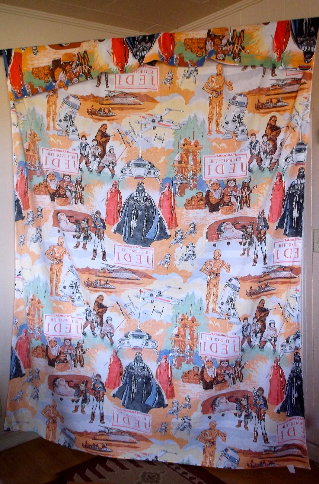 Twin Flat Sheet Original Vintage1983 Star Wars Return of the Jedi W68