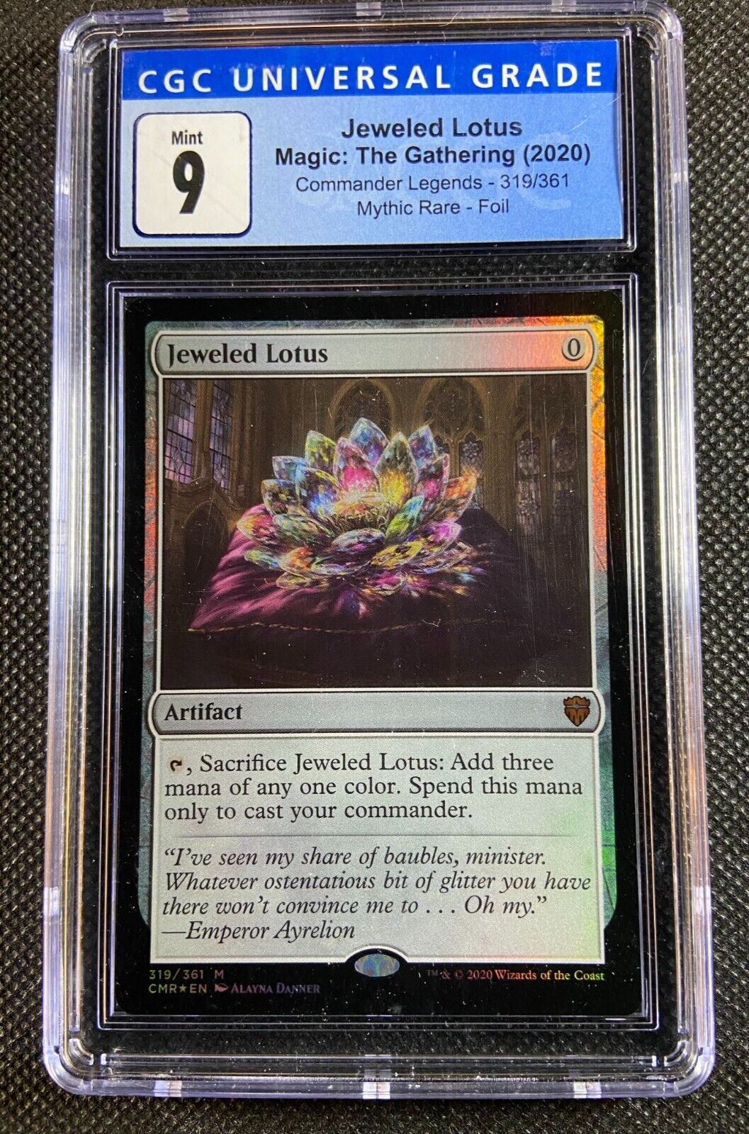 Jeweled Lotus MTG - Commander Legends Foil Graded Mint CGC 9 Jeweled Lotus MTG - Commander Legends Foil Graded Mint CGC 9