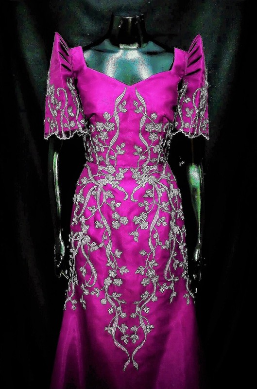 purple filipiniana gown