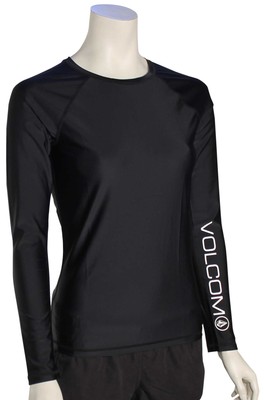 

Женский рашгард Volcom Simply Solid LS — черный — новый