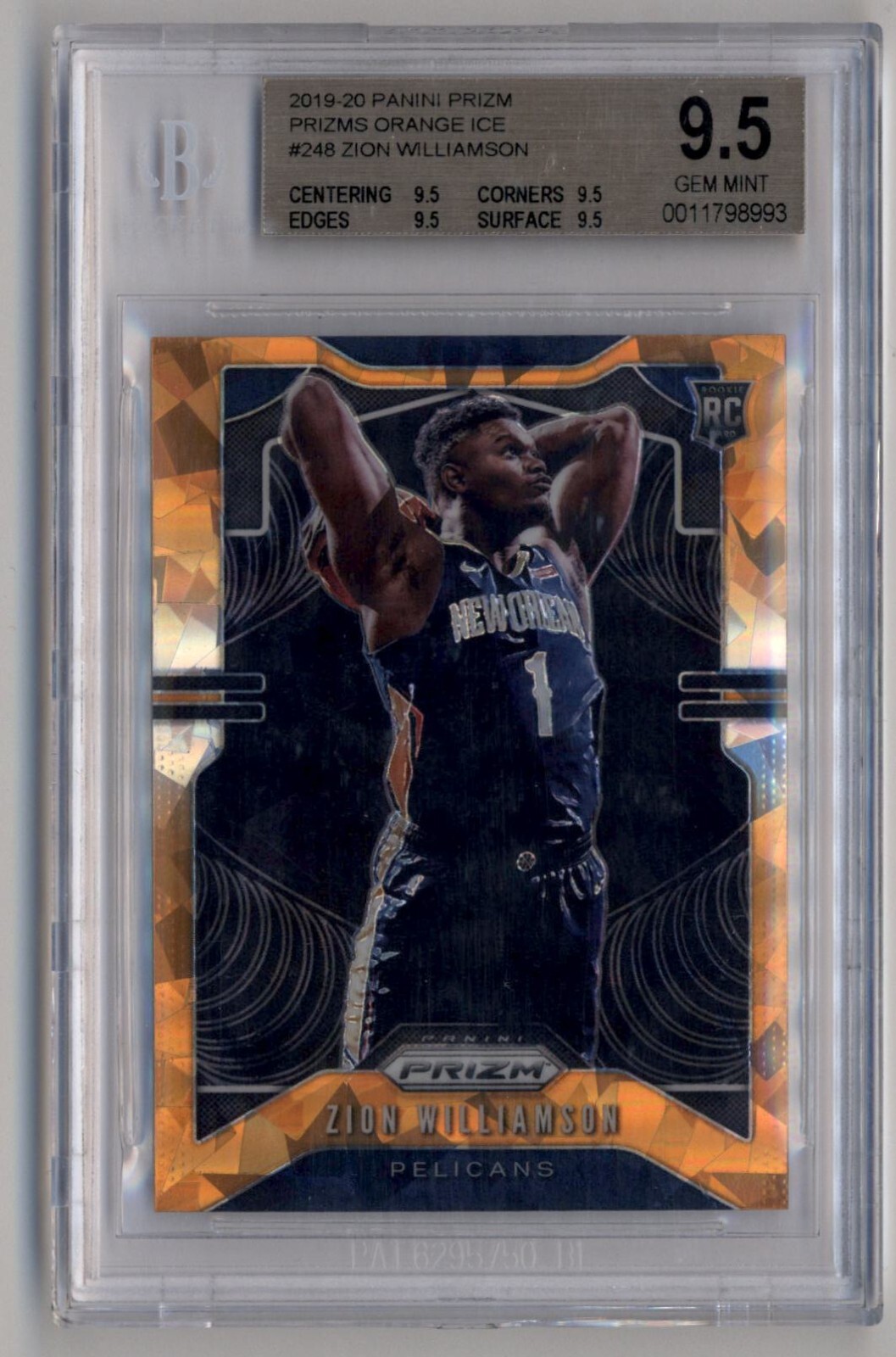 その他 BGS 9.5 PANINI PRIZM ZION WILLIAMSON RC Zion Williamson RC Graded BGS 9.5 Gem Mint 2019-20 Panini