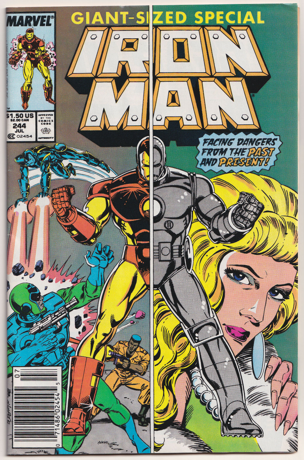 Iron Man 244 NM 9.4 Marvel 1989 American Freedom Front Bob