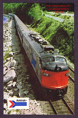 LMH Postcard  AMTRAK Railroad  AMTK 418 E9 E9A COAST STARLIGHT  UP Union Pacific