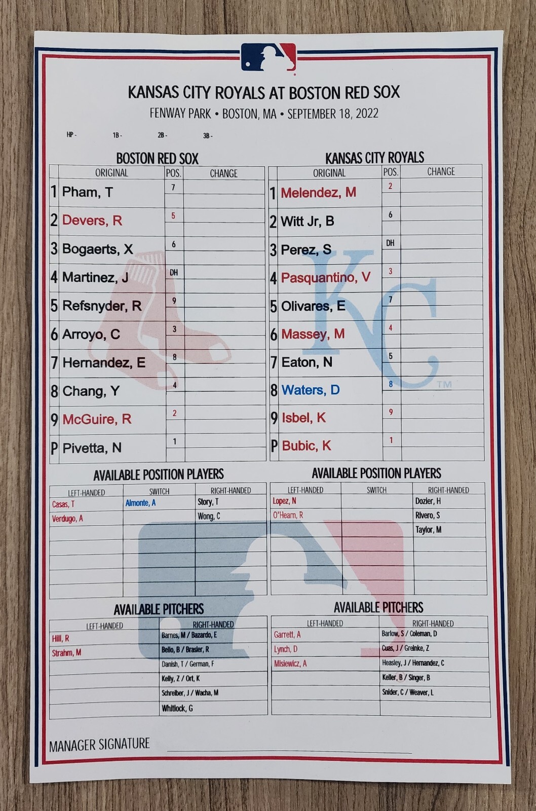 2015 MLB GAME USED LINE-UP CARDラインナップカード img-3729669-f.jpg