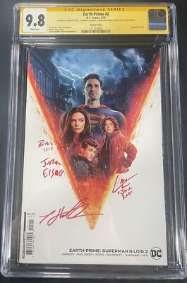 Earth Prime #2 SS CGC 9.8 Signed 4x By Cast ~ CW Superman & Lois Tyler Hoechlin