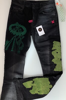 OFF WHITE x EV BRAVADO Flared Fit Denim Brand New With Tag Limited Edition Rare 