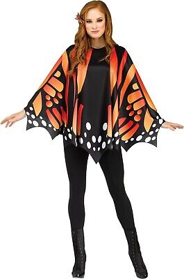 Adult Monarch Butterfly Poncho Costume One Size