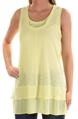 Женский зеленый топ без рукавов с драгоценным камнем на шее от VINCE CAMUTO Размер: XS