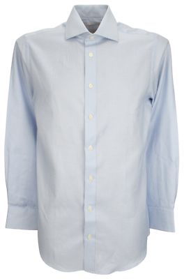 Ex-Store Mens Cotton Extra Slim Fit Single Cuff Shirt Blue