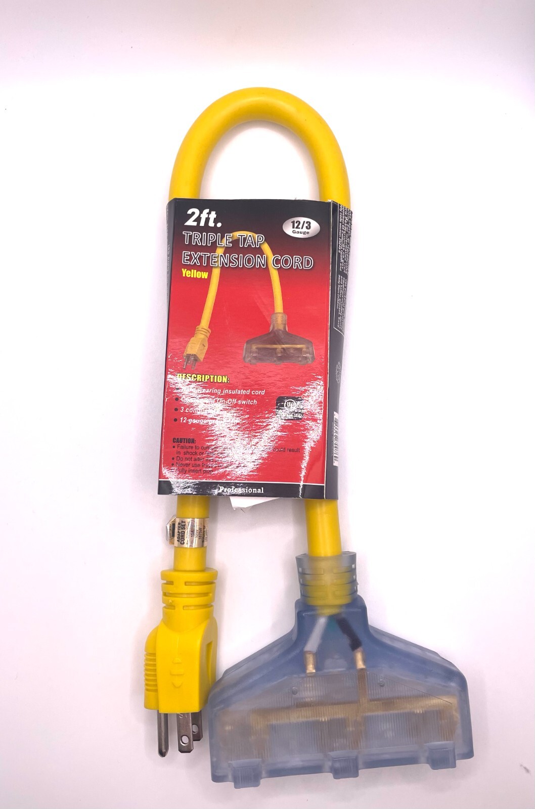 100/50/25ftPower Extension Cord Outdoor&Indoor HeavyDuty 12/3 Lighted Durability