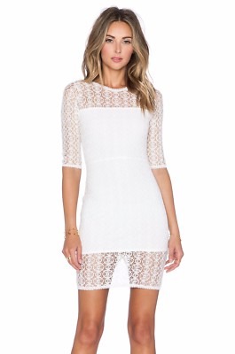 Donna Mizani Orbit Ivory Mini Dress Size S or M