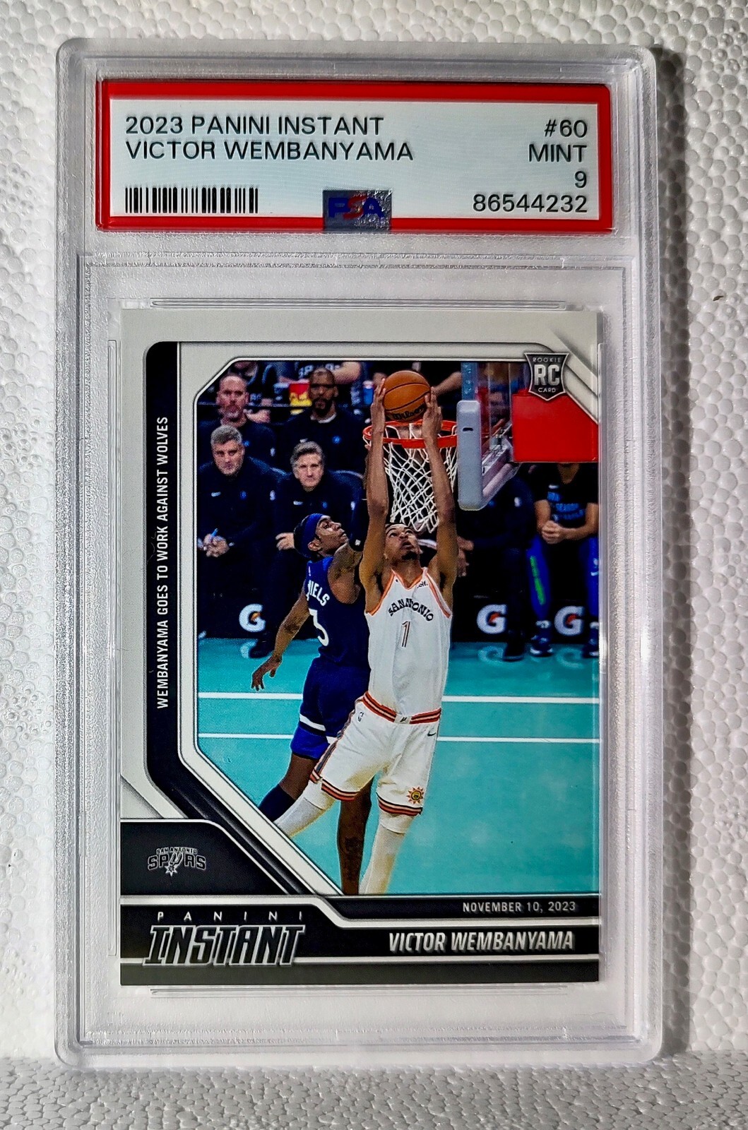 2023 PANINI INSTANT VICTOR WEMBANYAMA ROOKIE CARD 1/2798 SP
