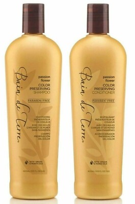 Bain de Terre Color Shampoo & Conditioner Passion Flower Paraben Free 13.5 Fl Oz
