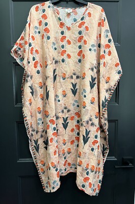 World Market One Size Floral Kaftan Midi NWOT