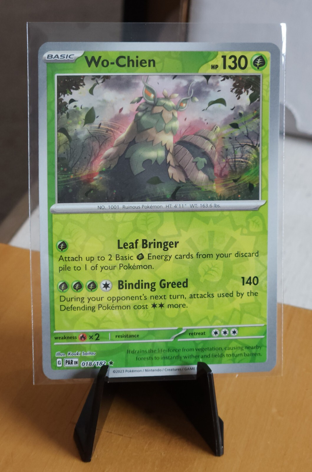 Pokemon TCG Wo-Chien 018/182 S & V - Paradox Rift Reverse