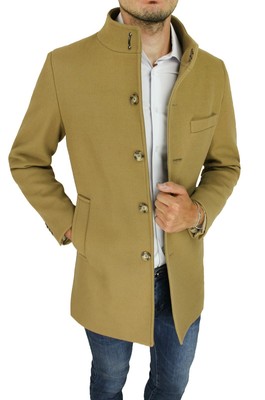 DIAMOND MANTEL JACKE CLASS SARTORIALE HERREN BEIGE WINTER ELEGANT VON XS BIS XXXL