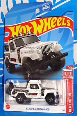Hot Wheels 2023 Target Red Edition 5/12 #94 '67 Jeepster Commando White