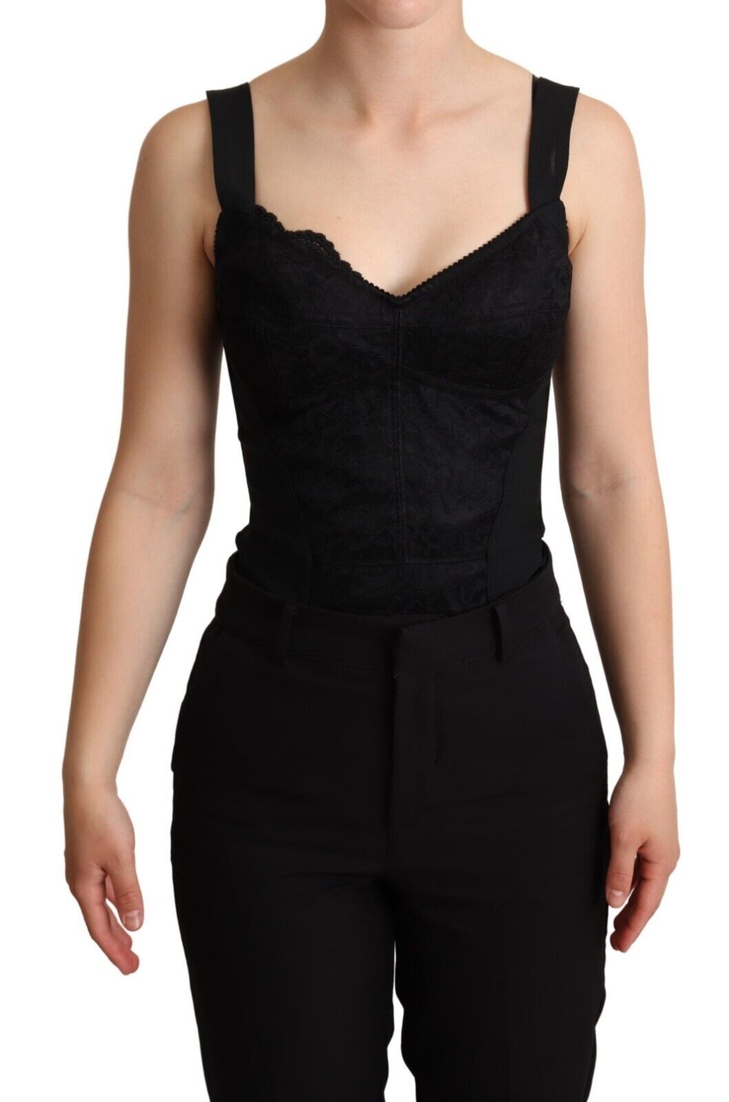 DOLCE & GABBANA Платье Черное кружевное боди с цветочным принтом Шорты IT36/US2/XS Рекомендуемая розничная цена 1100 долларов США