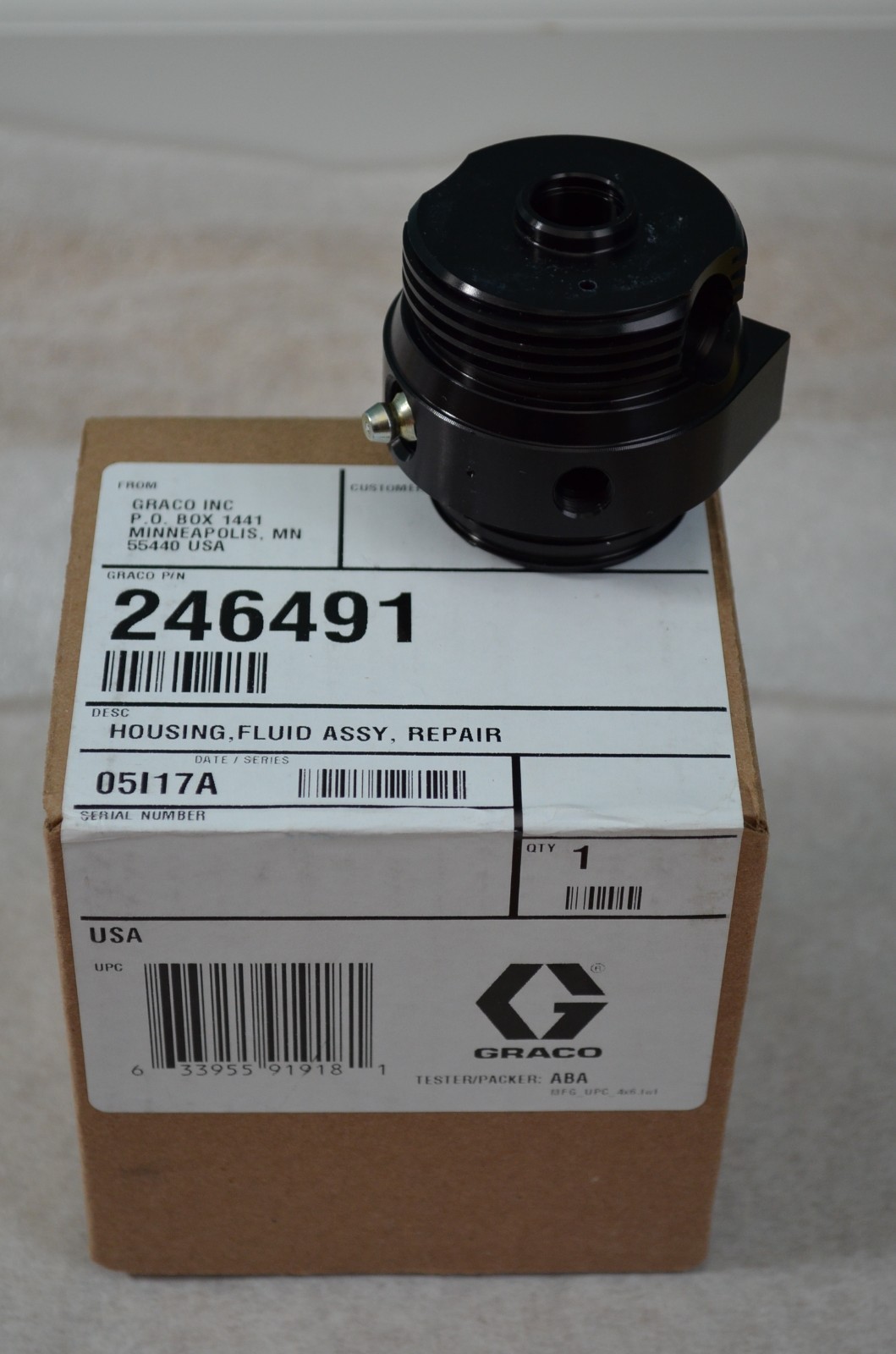 271.297305.307.313-315染色249.250.255-273 Graco 246491 Housing, Fluid Assy, Repair ***GENUINE Graco