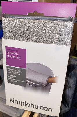 NEW Simplehuman Microfiber Sponge mitt ultra-fine  microfiber FREE SHIPPING!