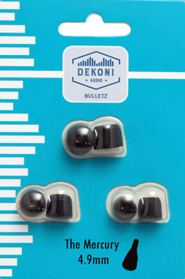 DEKONI AUDIO Bulletz - THE MERCURY - 3 pack - 4.9mm - Medium Size - Black