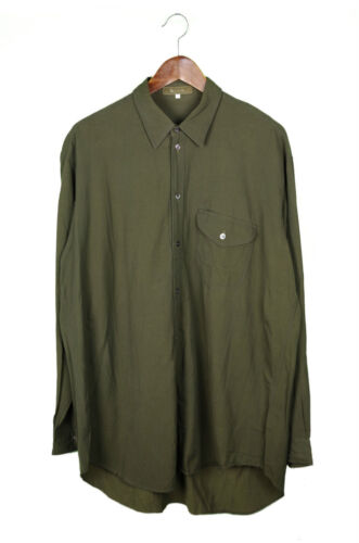 Vintage 80s Yohji Yamamoto Button Down Shirt XL Green Vtg Vintage 80s Yohji Yamamoto Button Down Shirt XL Green Vtg