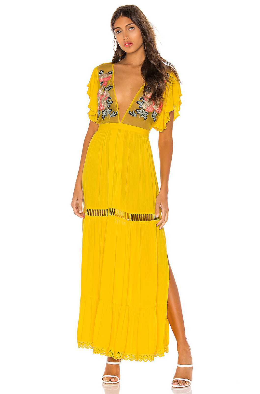 cleobella duende embroidered maxi dress