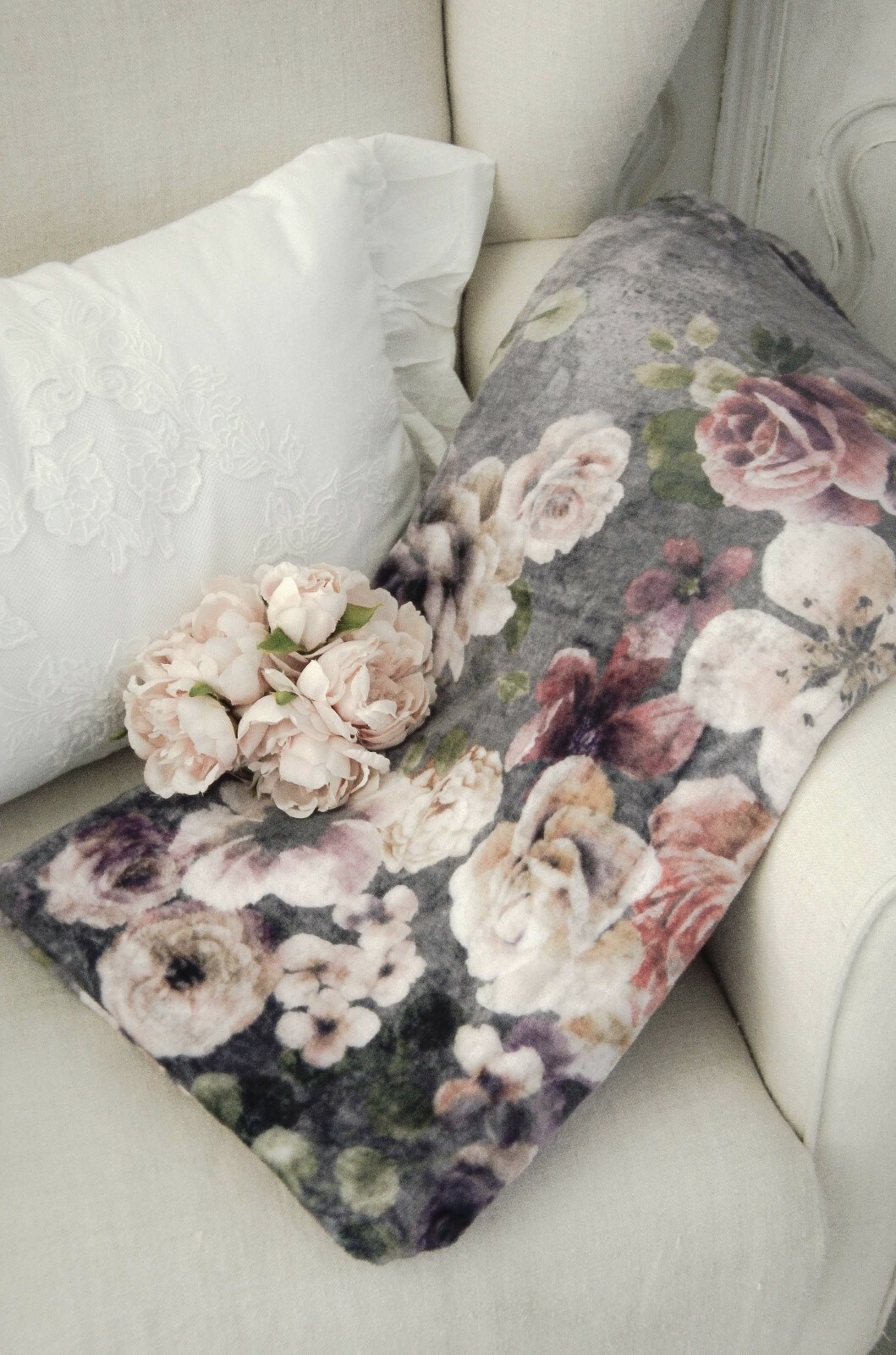 Kuscheldecke Plüschdecke Couchdecke Sofadecke Überwurf Tagesdecke Shabby Chic
