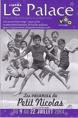 PROGRAMME DE 2 SEMAINES DU CINEMA LE PALACE - LES VACANCES DU PETIT NICOLAS
