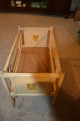 vintage baby doll crib