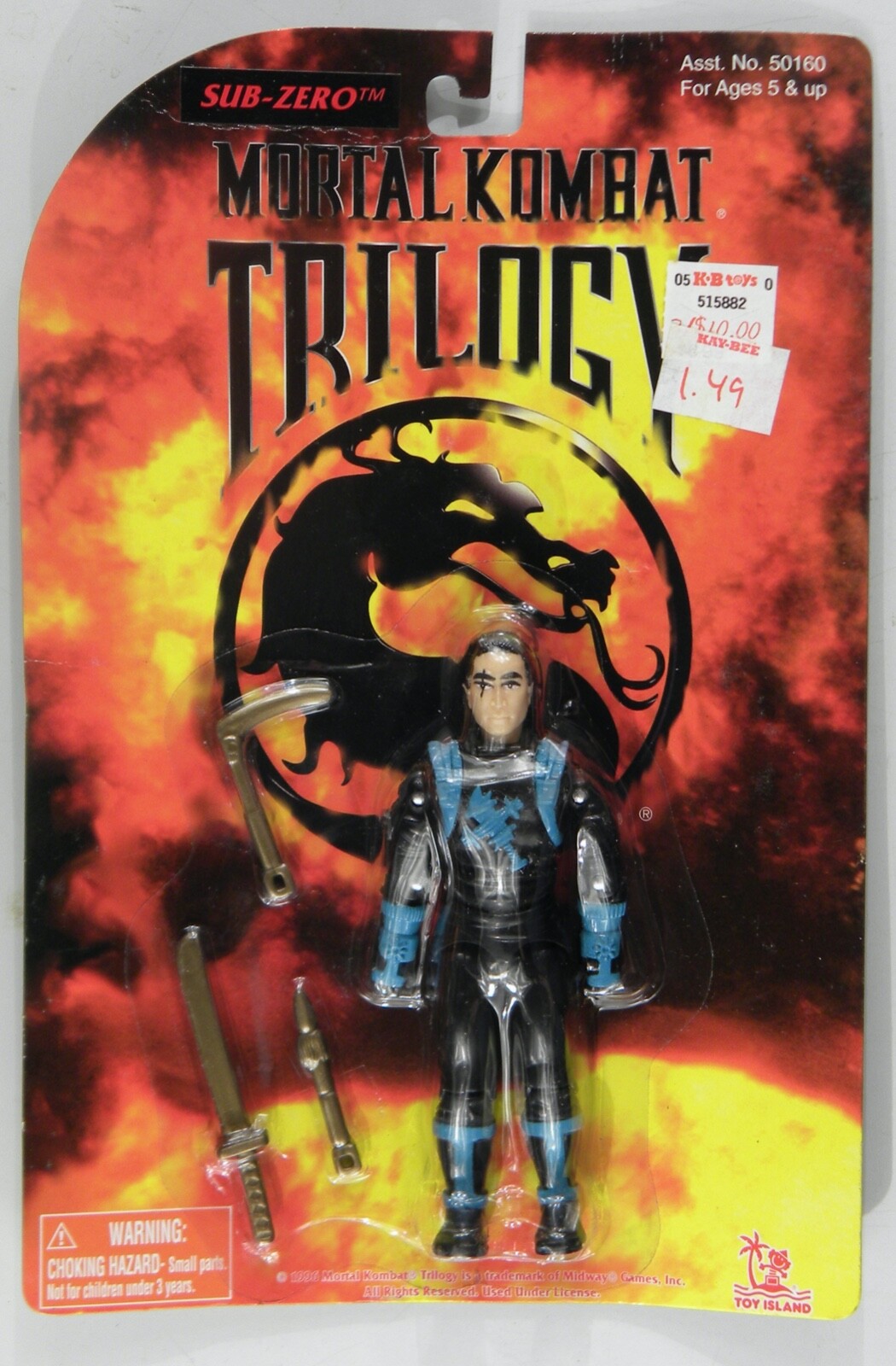 Toy Island 1994 Mortal Kombat Trilogy Sub-Zero original MOC