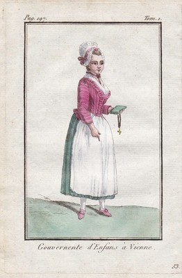 Kindermädchen Wien Viena Österreich Austria costume Kupferstich Tracht 1780