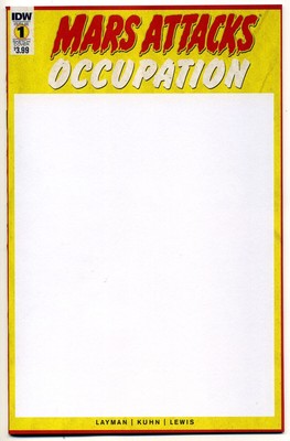 IDW Mars Attacks: Occupation #1 BLANK Sketch Cover Variant NEW Unread