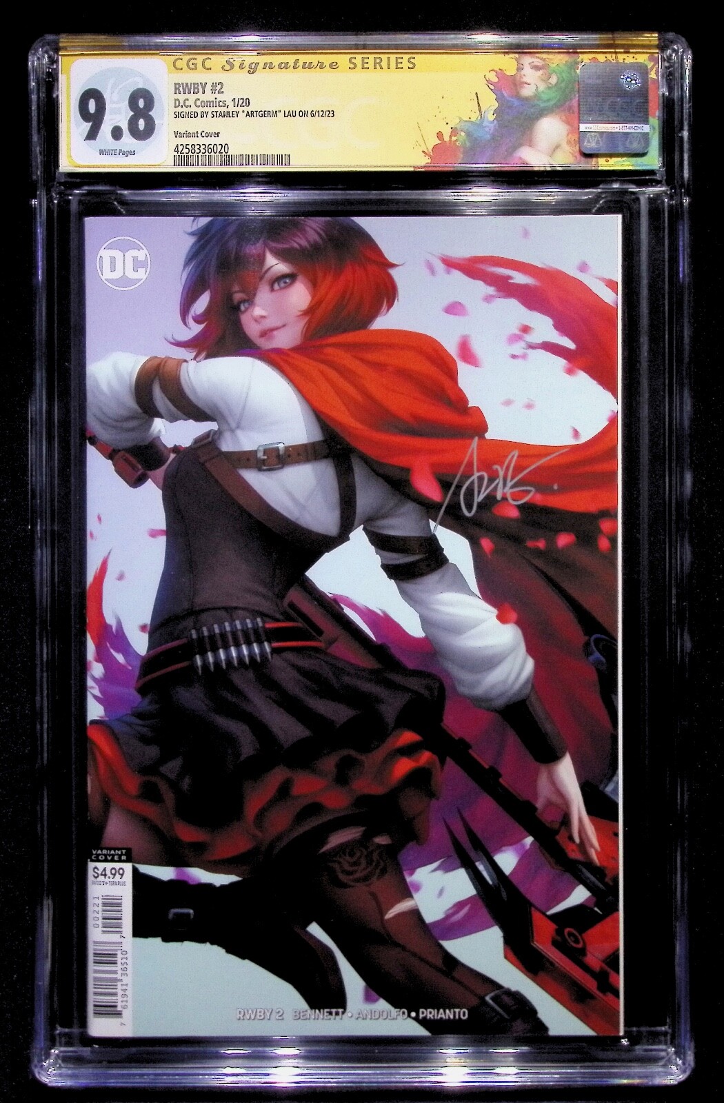 Artgerm Stanley Lau スタンリーラウ CGC アメコミ Black Cat #1 Virgin Variant Signed Stanley 